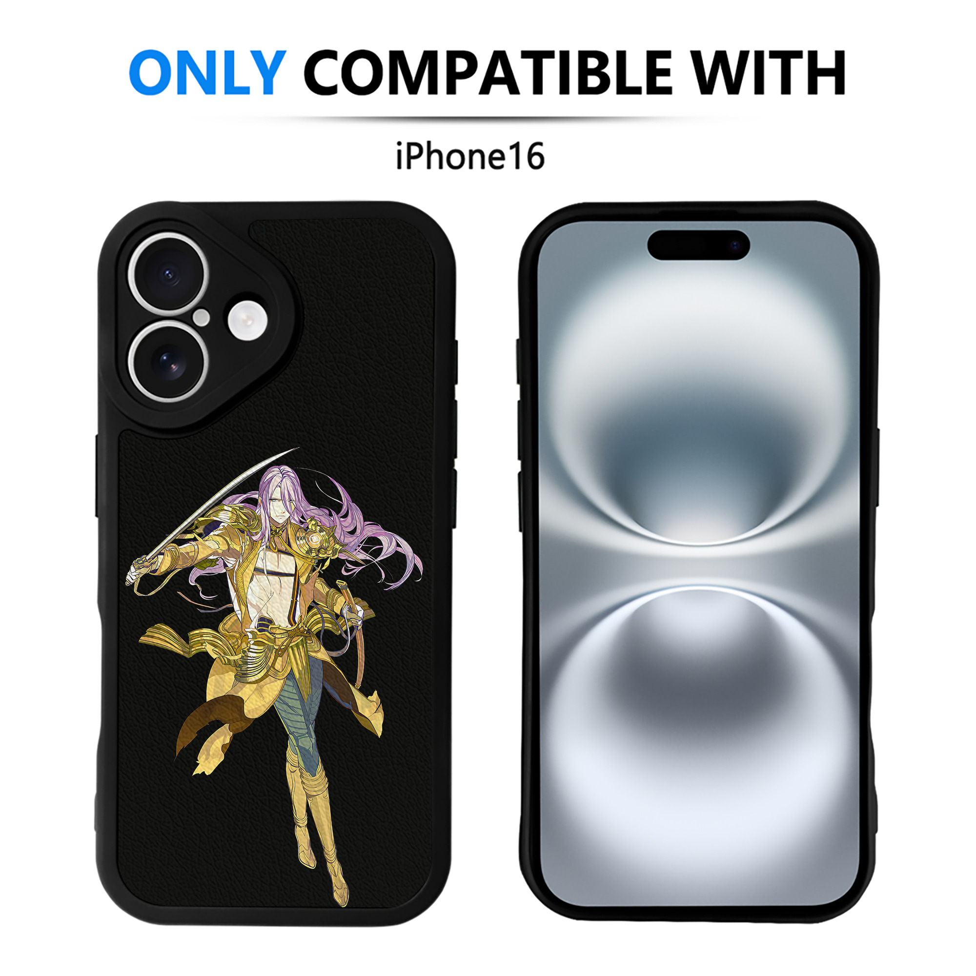 （画像用） 刀剣乱舞 Touken Ranbu 【iPhone 16シリーズ対応】シリコンスマホケース（レザー調） 材質：シリコン